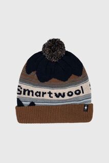 Шапка из смесовой шерсти Smartwool, коричневый