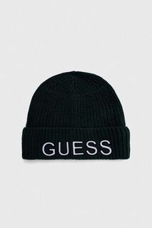 Шапка из смесовой шерсти Guess, зеленый