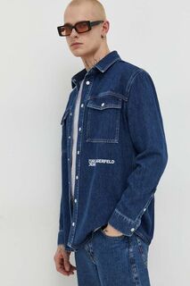 Джинсовая рубашка Karl Lagerfeld, темно-синий