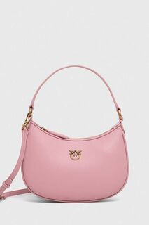 Кожаная сумка Pinko, розовый