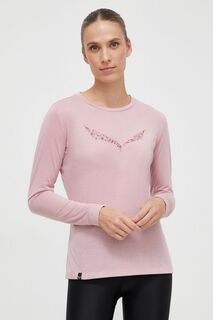 Спортивная футболка с длинным рукавом Solidlogo Dry Salewa, розовый