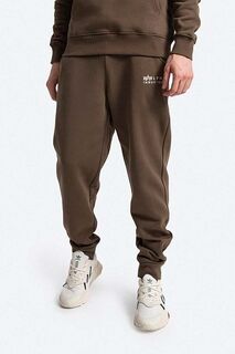 Хлопковые спортивные брюки Alpha Industries, зеленый