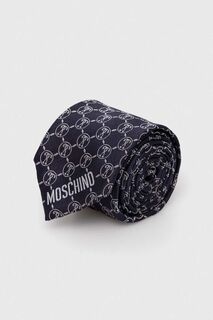 Шелковый галстук Moschino, темно-синий