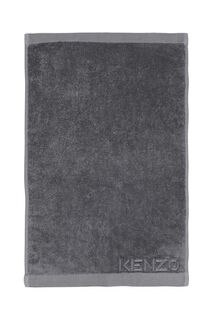 Полотенце маленькое из хлопка Iconic Gris 55x100 см Kenzo, серый