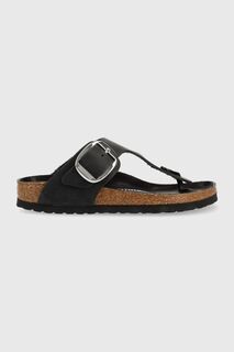 Замшевые шлепанцы Gizeh Birkenstock, черный