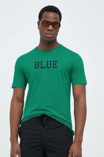 Хлопковая футболка United Colors of Benetton, зеленый