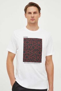 Хлопковая футболка Michael Kors, белый