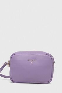 Кожаная сумка Patrizia Pepe, фиолетовый