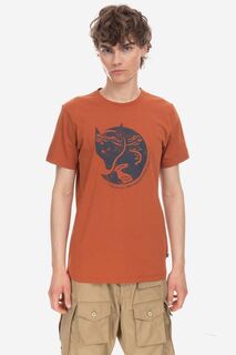 Хлопковая футболка Fjallraven, оранжевый