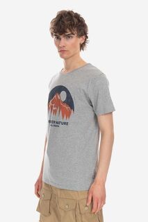Хлопковая футболка Nature Fjallraven, серый