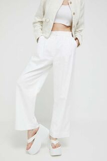 Льняные брюки Abercrombie &amp; Fitch, белый