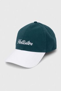 Компания Холлистер хлопковая бейсболка Hollister Co., зеленый