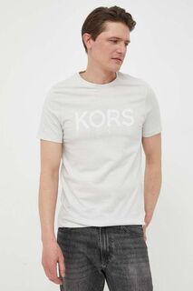 Хлопковая футболка Michael Kors, серый