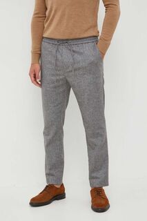 Шерстяные брюки Calvin Klein, серый