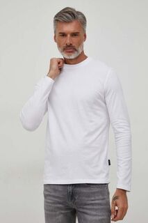 Хлопковая рубашка с длинными рукавами Sisley, белый