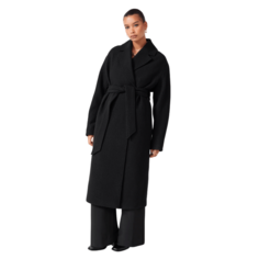 Пальто H&amp;M Wide-cut Wool, черный H&M