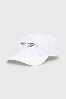 Хлопковая кепка Armani Exchange, белый