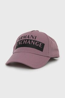 Бейсболка Armani Exchange, фиолетовый