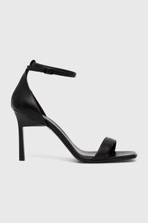 Кожаные босоножки GEO STILETTO SANDAL Calvin Klein, черный