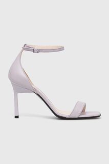 Кожаные босоножки GEO STILETTO SANDAL Calvin Klein, фиолетовый