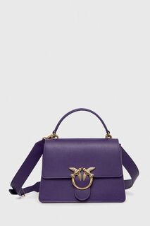 Кожаная сумка Pinko, фиолетовый