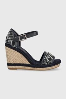 Босоножки FW0FW06935 TH MONOGRAM DENIM WEDGE Tommy Hilfiger, темно-синий