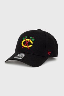 Шапка из смесовой шерсти 47 Brand Chicago Blackhawks 47brand, черный