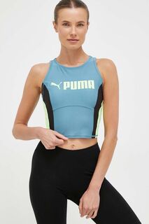 Тренировочный топ Fit Eversculpt Puma, бирюзовый