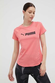 Тренировочная футболка с логотипом Fit Puma, розовый