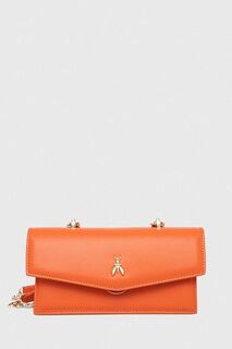 Кожаная сумка Patrizia Pepe, оранжевый