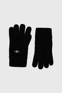 Гант шерстяные перчатки Gant, черный