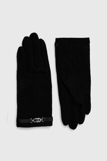 Шерстяные перчатки Lauren Ralph Lauren, черный