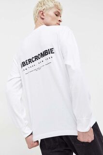 Хлопковая рубашка с длинными рукавами Abercrombie &amp; Fitch, белый