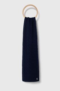 Хлопковый шарф Polo Ralph Lauren, темно-синий