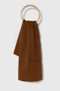 Шерстяной шарф Answear Lab, коричневый