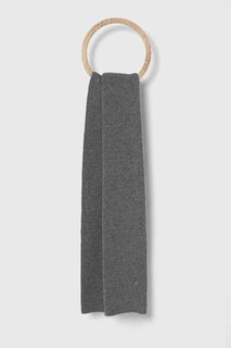 Шарф из смесовой шерсти Calvin Klein, серый