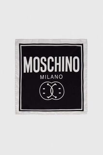 Шелковый нагрудный платок x Smiley Moschino, черный