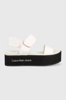 Сандалии FLATFORM SANDAL SOFTNY Calvin Klein Jeans, белый