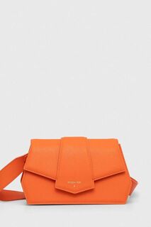 Кожаная сумка Patrizia Pepe, оранжевый