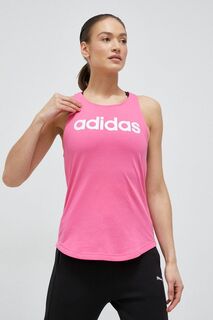 Хлопковый топ adidas, розовый