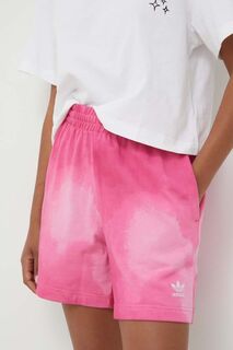 Хлопковые шорты adidas Originals, розовый