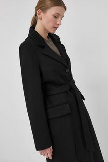 Шерстяное пальто Catarina Novelle Bruuns Bazaar, черный