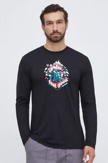 Спортивная футболка с длинным рукавом Denver Go Far Feel Good Graphic Smartwool, черный
