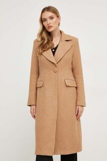 Пальто из шерсти Answear Lab, коричневый