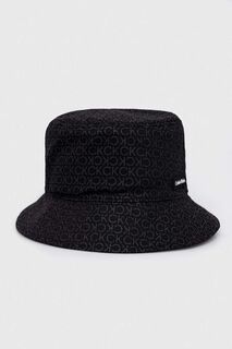Хлопковая шляпа Calvin Klein, черный