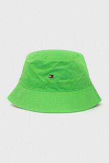 Хлопковая шляпа Tommy Hilfiger, зеленый