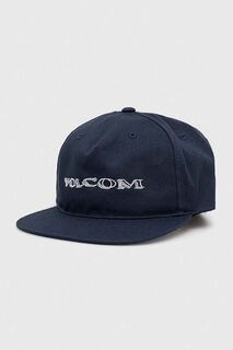 Бейсболка из хлопка Volcom, темно-синий