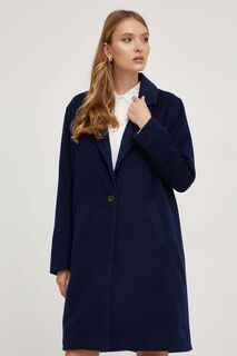 Пальто из смесовой шерсти Answear Lab, темно-синий