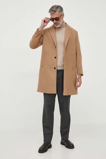 Пальто из смесовой шерсти Sisley, бежевый