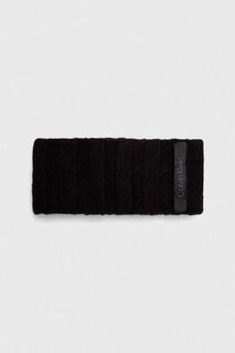 Ободок из смесовой шерсти Calvin Klein, черный